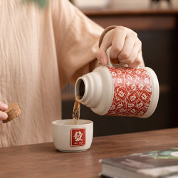 小暖壶茶杯焖茶壶泡茶杯家用大容量保温瓶陶瓷水杯茶壶文创伴手礼