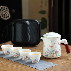 旅行茶具套装便携包户外露营泡喝茶装备茶具一壶四杯随行式快客杯