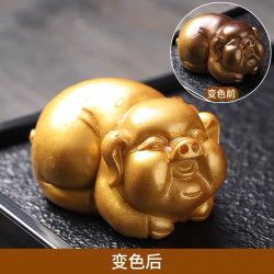 可养精品茶台摆件高端茶宠摆件茶台小茶宠变色手把件高级茶从摆件