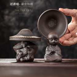 茶滤网高端茶漏创意茶宠小摆件茶漏过滤高级渔翁过滤组茶滤摆件