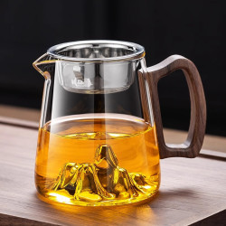 加厚公道杯玻璃耐热高档透明泡茶茶海公杯茶漏高硼硅茶水分茶器