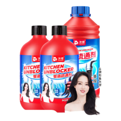 沫檬 管道疏通剂 500g*3瓶疏通+除臭+灭小飞虫