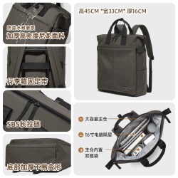 JINSHIWQ 电脑包双肩包女16寸游戏笔记本书包通勤全气囊防摔防震背包男手提