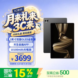 华为 MatePad Pro 12.2英寸 HarmonyOS 4.2 平板电脑（2800×1840、12GB、256GB、WiFi版、砚黑）