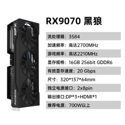 讯景 RADEON RX 9070 海外版 Pro 显卡 16GB 白色