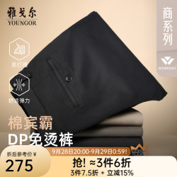 雅戈尔 休闲裤男DP棉免烫不易皱裤子宾霸莱卡面料休闲裤新年穿搭 VCDP319998HWB蓝色 30/74A