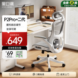 黑白调 P2 Pro+ 人体工学椅 霜白色 标配款