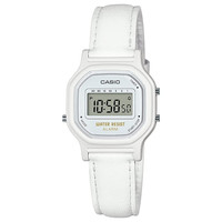 CASIO 女士复古 LA11WB-1 运动树脂表带手表 白色/白色