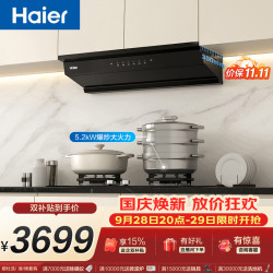 海尔 小巧系列 E900C50+Q2BEA 烟灶套装 5.2KW 天然气