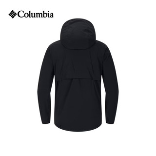 Columbia WE3614 010 拒水防风 黑色 L 男子运动连帽外套