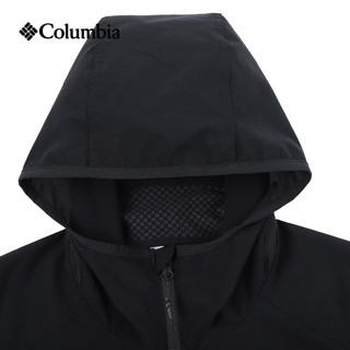 Columbia WE3614 010 拒水防风 黑色 L 男子运动连帽外套