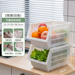 简特 厨房蔬菜置物架放菜篮子多层零食玩具储物箱水果蔬筐移动收纳架子