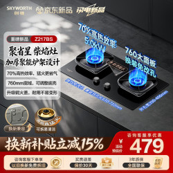 创维 燃气灶煤气灶具双灶家用70%热效率5.0kW大火力台嵌两用Z217BS液化气