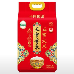 十月稻田 五常香米 五常大米 5kg 东北大米 香米 10斤 1袋