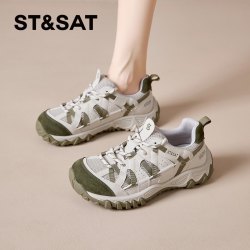 星期六 ST&SAT 户外运动鞋女2026新款秋季厚底休闲老爹鞋巨好看徒步登山鞋