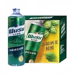 乌苏啤酒 乌苏酒花精酿啤酒1L*6罐整箱 乌苏啤酒新疆酒花精酿 包装随机发