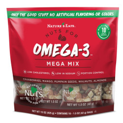 Nature's Eats 欧米茄3混合坚果 425g 核桃杏仁南瓜籽蔓越莓 低钠低脂休闲零食