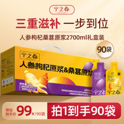 宁之春 人参枸杞桑葚原浆2.7L礼品盒五年人参滋补养生送长辈中秋节日礼物