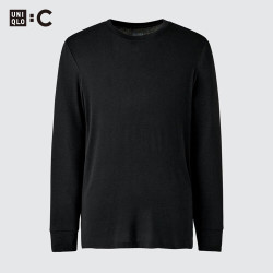 优衣库 HEATTECH EXTRA WARM 9%羊绒 黑色 M 保暖内衣