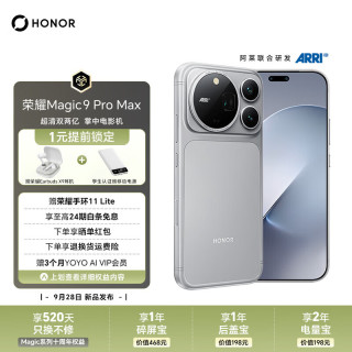 荣耀 Magic9 Pro Max 16GB+512GB 银盐 第六代骁龙8至尊版 5G手机
