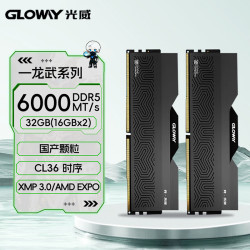 光威 龙武-弈系列 DDR5 6000MHz 台式机内存 马甲条 星空黑 32GB 16GBx2 CL36