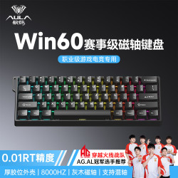 狼蛛 WiN 60HE 8K回报率 机械键盘  灰木磁轴 标准版 RGB