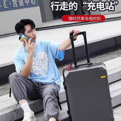 旅刻 钛金灰 28英寸加厚铝框可登机旅行箱