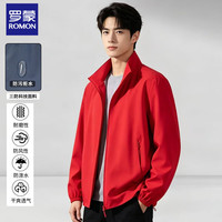 罗蒙 冲锋夹克外套男士2026秋  中国红 XL