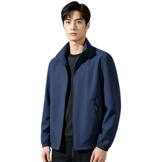 罗蒙 冲锋夹克 防风防水 立领 深藏青 XL