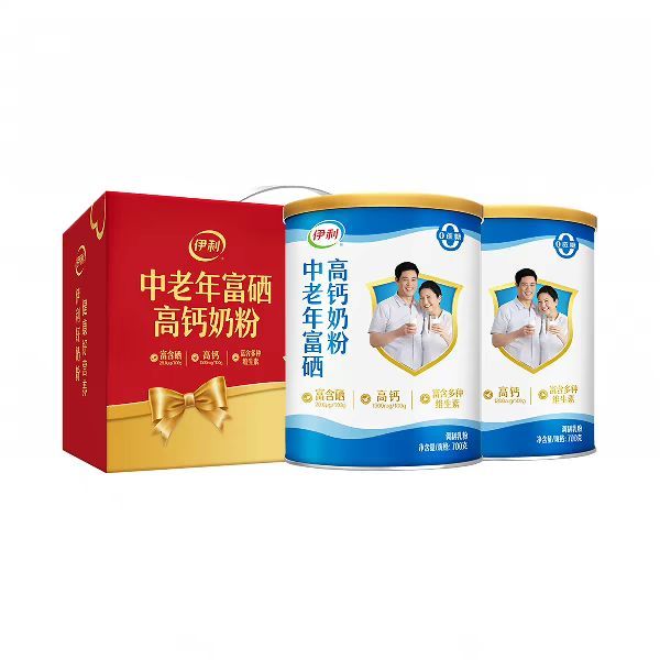 伊利 奶粉中老年奶粉富硒高钙成人奶粉1400g礼盒正品