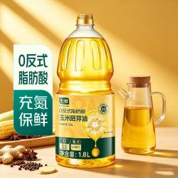 七鲜 0反式脂肪酸玉米胚芽油1.8L/桶装