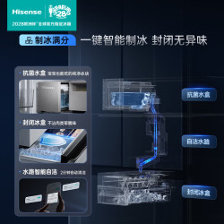 海信 大薄荷2.0系列 BCD-509E5SFZSD 风冷法式门冰箱 509L 白色