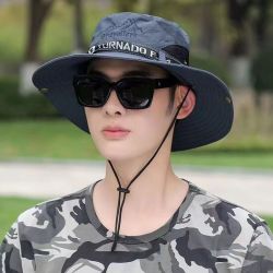 赫卡维 男士大沿防晒太阳帽