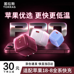 图拉斯 小冰块Pro 60W快充充电器 支持AVS PD3.2协议 适用iPhone8-18全系