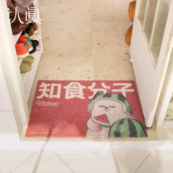 认真 吸尘丝圈地垫 入户进门防滑脚垫 可爱卖萌表情款