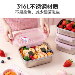 LOCK&LOCK 可微波316L食品级不锈钢保鲜盒 600ml（赠2h家政）