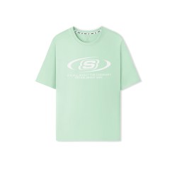 斯凯奇 T恤衫新款舒适百搭通勤短袖柔软亲肤针织上衣男女同款