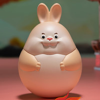 铜师傅 《十二生肖不倒翁》欢喜小将情绪稳定解压桌面办公桌摆件生日礼物 十二生肖不倒翁之兔