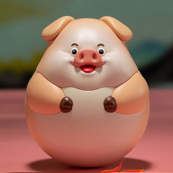 铜师傅 《十二生肖不倒翁》欢喜小将情绪稳定解压桌面办公桌摆件生日礼物 十二生肖不倒翁之猪