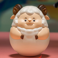 铜师傅 《十二生肖不倒翁》欢喜小将情绪稳定解压桌面办公桌摆件生日礼物 十二生肖不倒翁之羊