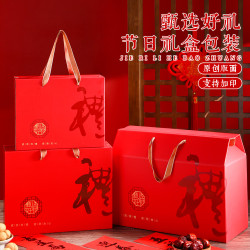 春节通用年货包装盒高档新年礼盒干果红枣特产年货熟食礼品盒空盒