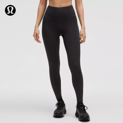 lululemon Thermal 女士跑步高腰紧身裤 黑色 S
