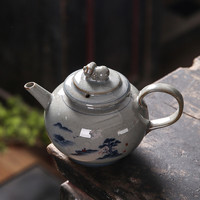 青瓷泡茶壶陶瓷单壶龙泉手工哥窑铁胎冰裂功夫茶具过滤西施壶家用