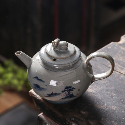 青瓷泡茶壶陶瓷单壶龙泉手工哥窑铁胎冰裂功夫茶具过滤西施壶家用