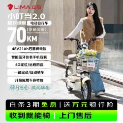 立马电动车 65KM续航 电动自行车  奶酪白 锂电池 13Ah 48V