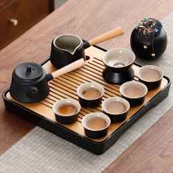 功夫茶具茶杯家用客厅办公室陶瓷茶壶旅行现代简约轻奢泡茶盘