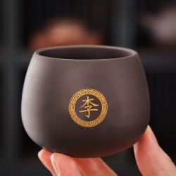 紫砂茶杯个人专用百家姓定制主人杯单杯品茗杯功夫小茶杯刻字姓名