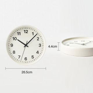 無印良品 MUJI 指针式时钟 挂墙家用时尚现代客厅装饰挂钟 白色直径26.5cm开学季