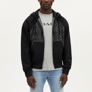 COACH 男士经典标志全拉链连帽卫衣CO827R8E