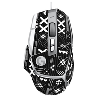 罗技 G502X 光学机械混合微动 白色+印花集防滑贴 游戏鼠标